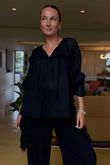 Zeta Otto Caleta Frill Top Black /4 =